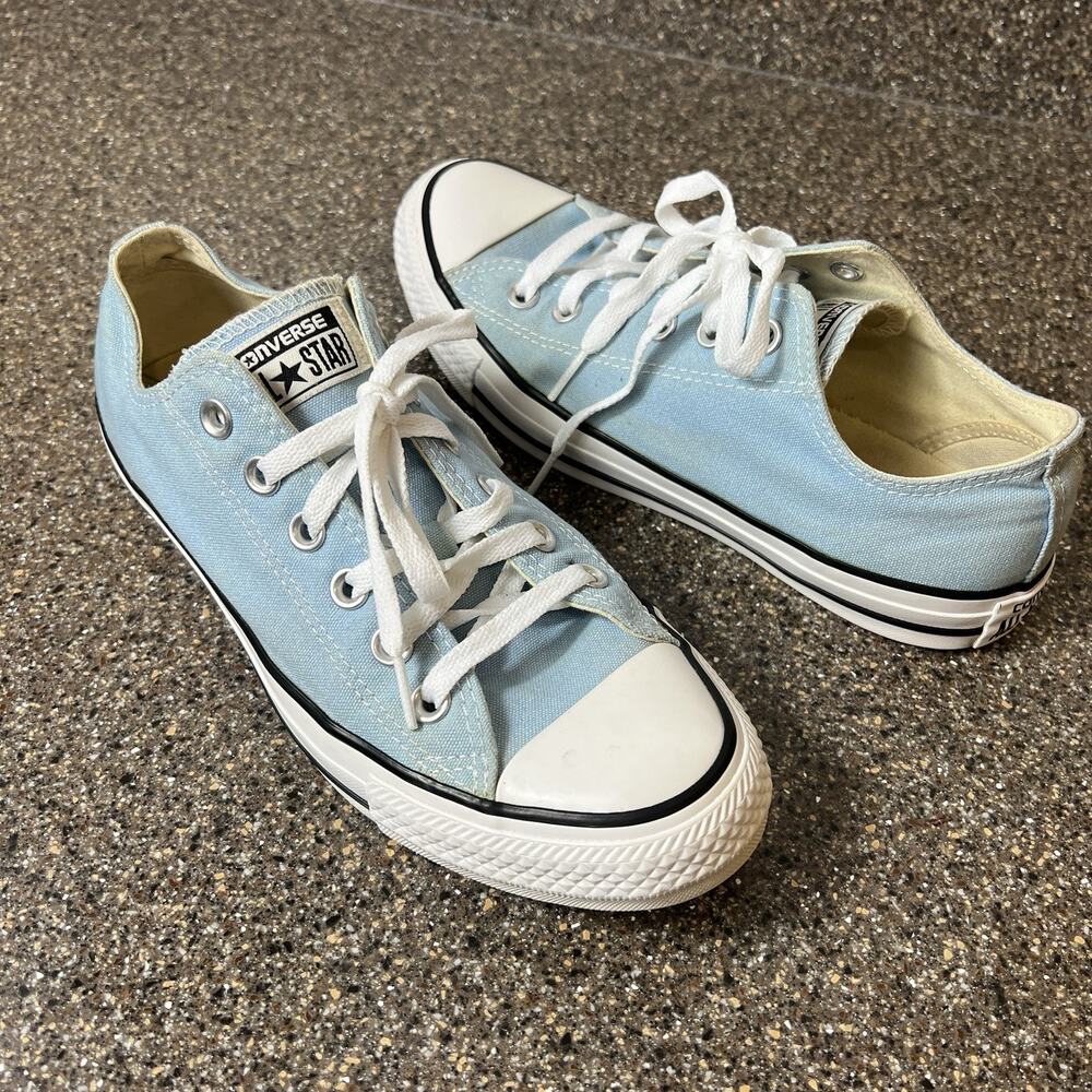 Converse All Star Womens Sz 8 Classic Blue Canvas Sneaker Skate Shoe Lace Up Low